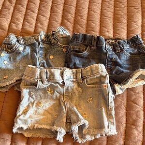 Cat & Jack Kids Denim Shorts Set - Light Blue and Dark Blue